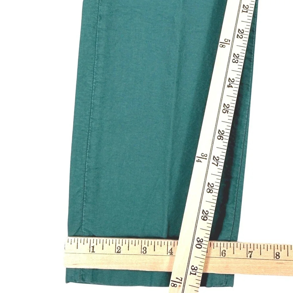 J. Crew 484 Slim Fit Sun Faded Chinos Teal Green Cotton Pants Mens 31x32